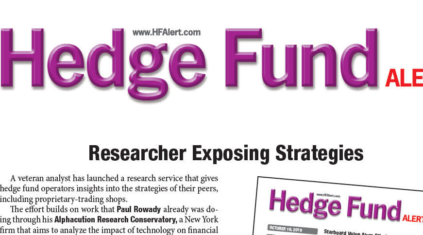 Alphacution News: Hedge Fund Alert Showcases Alphacution